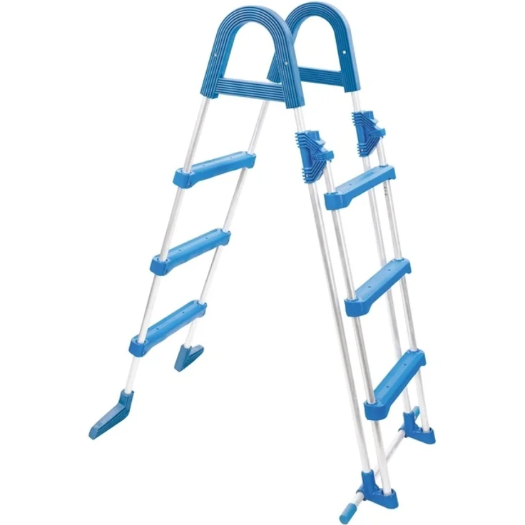 Mountfield Azuro Sicherheitsleiter 1.07m / 3-Stufen - für Pools bis zu 1.075m Höhe, verzinkter Stahl, blau