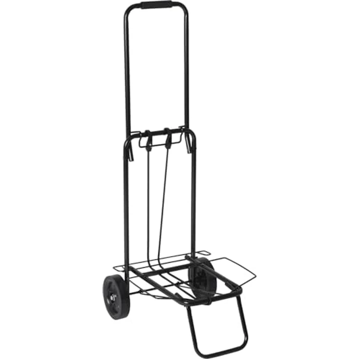Bo-Camp Sackkarre Camping Trolley, klappbar, belastbar bis 35 kg, mit Spanngummi und extra großen Rädern – Bild 1
