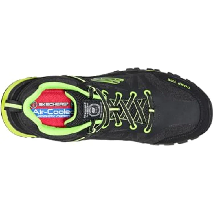 Skechers 200188EC-BKLM Pending Arbeitsschuh, Sicherheitsschuh mit metallfreier Durchtrittshemmung und Stahlkappe, Spiderman-Look – Bild 5