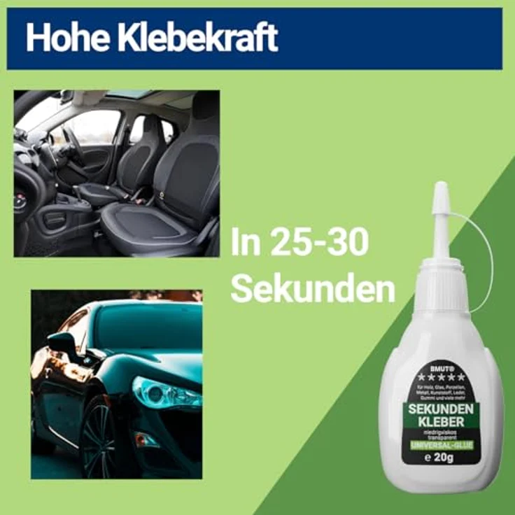 BMUT Sekundenkleber, 20g universell, extra stark & schnell, wasserfest, hitzebeständig, inkl. Dosierspitze & Kappe gegen Austrocknung – Bild 5