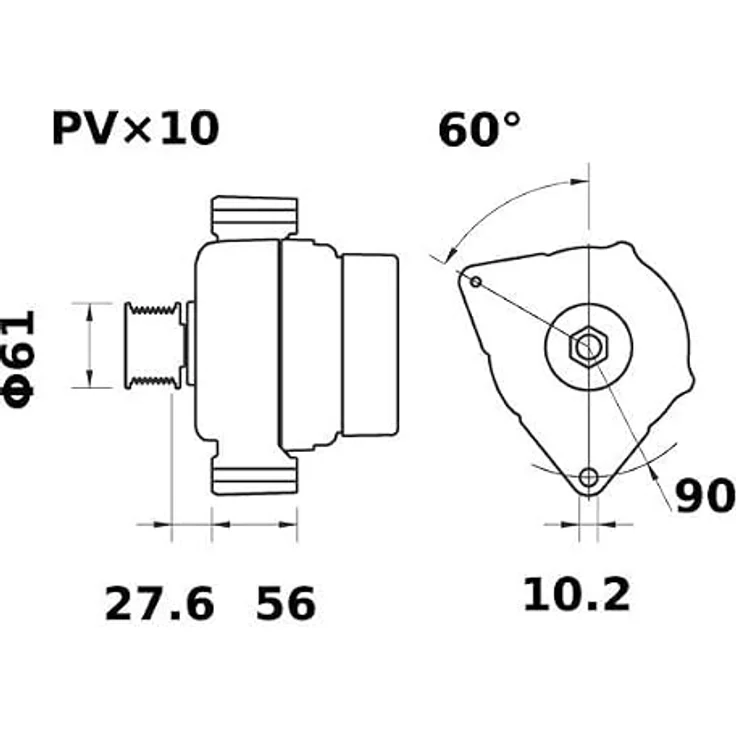 MAHLE MG 30 Lichtmaschine Generator 150A 14V, zuverlässige Stromversorgung für Fahrzeugmodelle – Bild 3