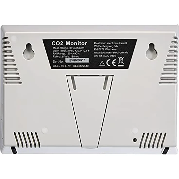 TFA Dostmann AirCO2ntrol Life 31.5003 CO2-Monitor mit LED Display, CO2 Ampel und Alarm – Bild 3