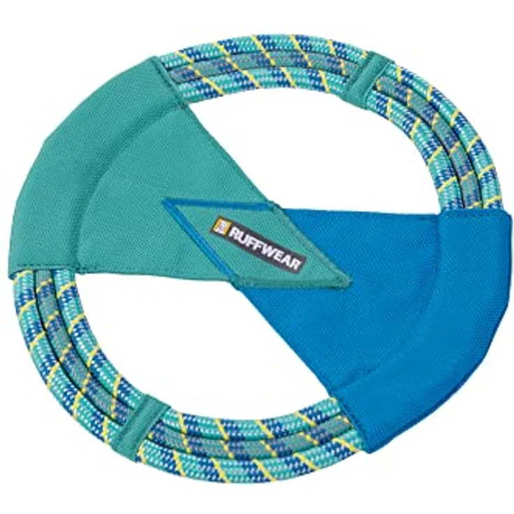 RUFFWEAR Fling-Fetch-Tug Hundespielzeug, Fliegende Scheibe, Einheitsgröße, pazifisches Ringspielzeug, Aurora Teal – Bild 1
