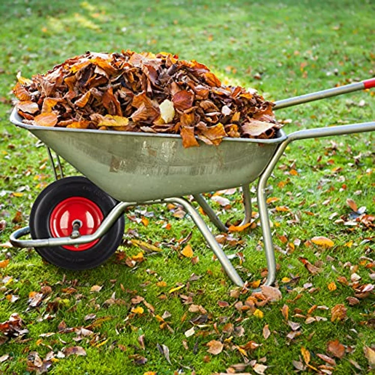 Schubkarrenrad Vollgummi mit Achse, 4.80 4.00-8 Gummirad, pannensicher, 100kg Tragkraft Ersatzrad, schwarz-rot – Bild 3