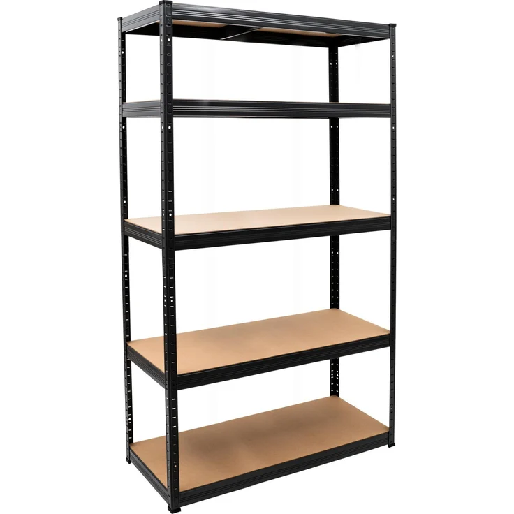 Stier Steck-Fachbodenregal, Fachlast 350 kg, HxBxT 1800x1200x450 mm, Graphitgrau, 5 Fachböden, einfache Montage ohne Werkzeug