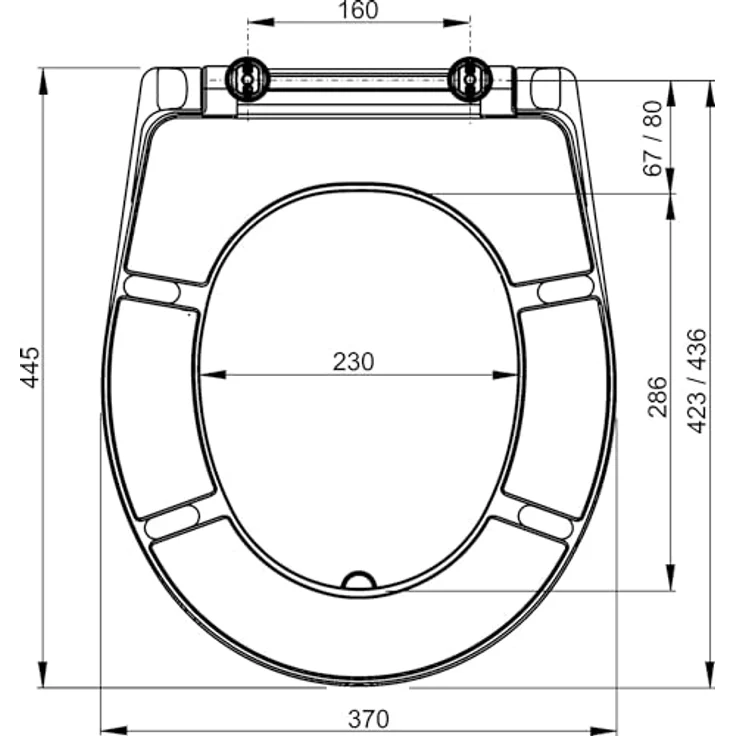 Alcadrain A601 WC-Sitz Duroplast, antibakteriell, weiß mit Metallscharniere und schnell montierbarem Spannsystem – Bild 2
