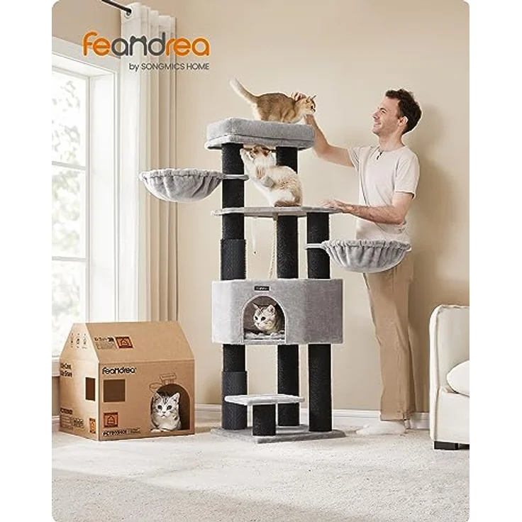 Feandrea Jingle (160 cm, Schwarz), Katzenbaum – Bild 2