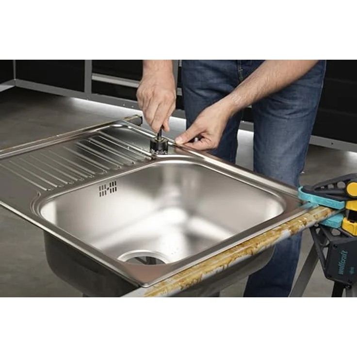 Wolfcraft Lochschneider für Wasserhähne ø35mm, präzises Ausstanzen für Bleche und Edelstahl – Bild 2