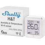 Shelly H&T Gen 3, WLAN Thermometer + Hygrometer mit 8 MB Speicher, Matte White