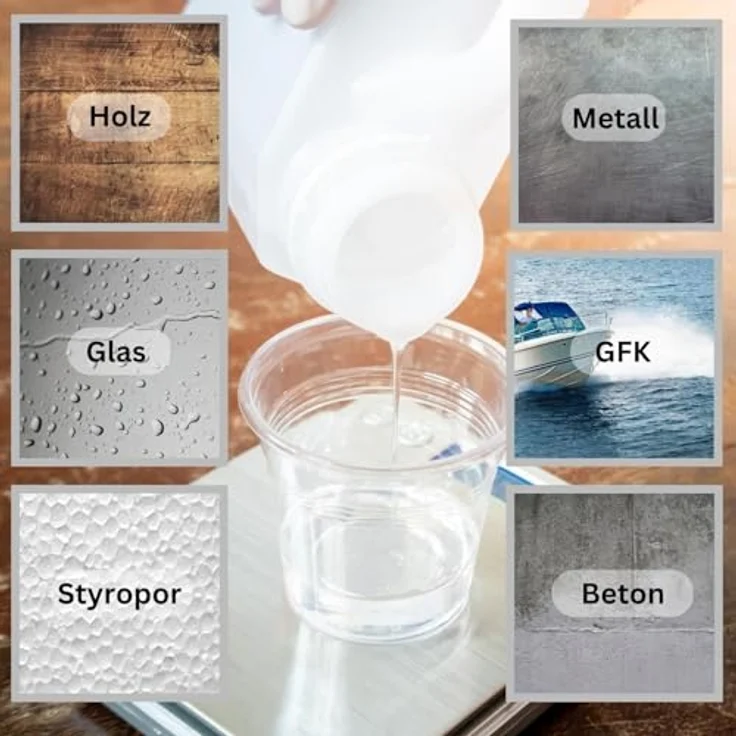DD Composite DD Composite 375g GFK Epoxidharz + 1m² Aramidgewebe 170g/m² Köper, lösemittelfrei, hohe Chemikalienbeständigkeit, geeignet für Modellbau und Boots- und Schiffsbau – Bild 6