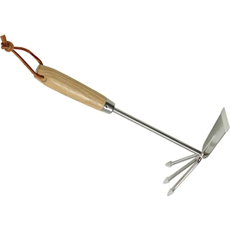 Dehner Doppelhacke mit Holzgriff, ca. 35 x 8.5 cm, Edelstahl/Holz