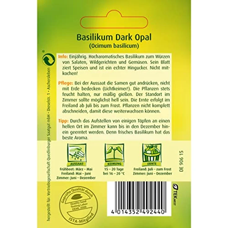 QUEDLINBURGER Basilikum, Dark Opal – Bild 3