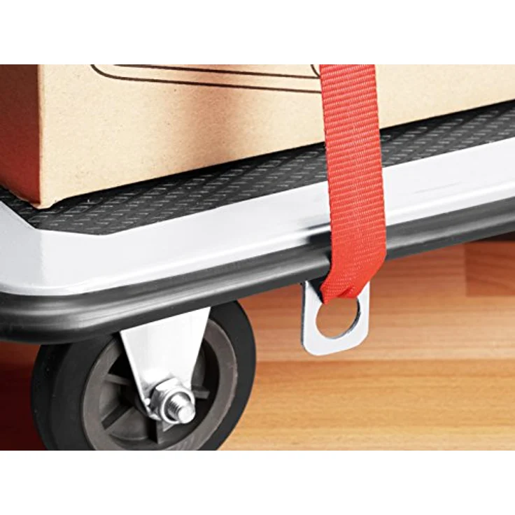 Meister Plattformwagen - Klappbar - Bis 150 kg Tragkraft - Feststellbremse - Transporthilfe mit Lenkrollen - Paketwagen mit Antirutsch-Beschichtung - Klappwagen aus Stahl - 8985530 – Bild 5
