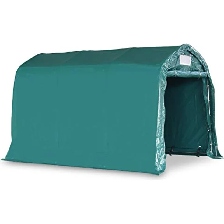 vidaXL Garagenzelt Wasserfest Zeltgarage Weidezelt Foliengarage Zelt Lagerzelt Auto Motorrad Schutz Unterstand Lagerung PVC 2,4x3,6m Grün – Bild 3
