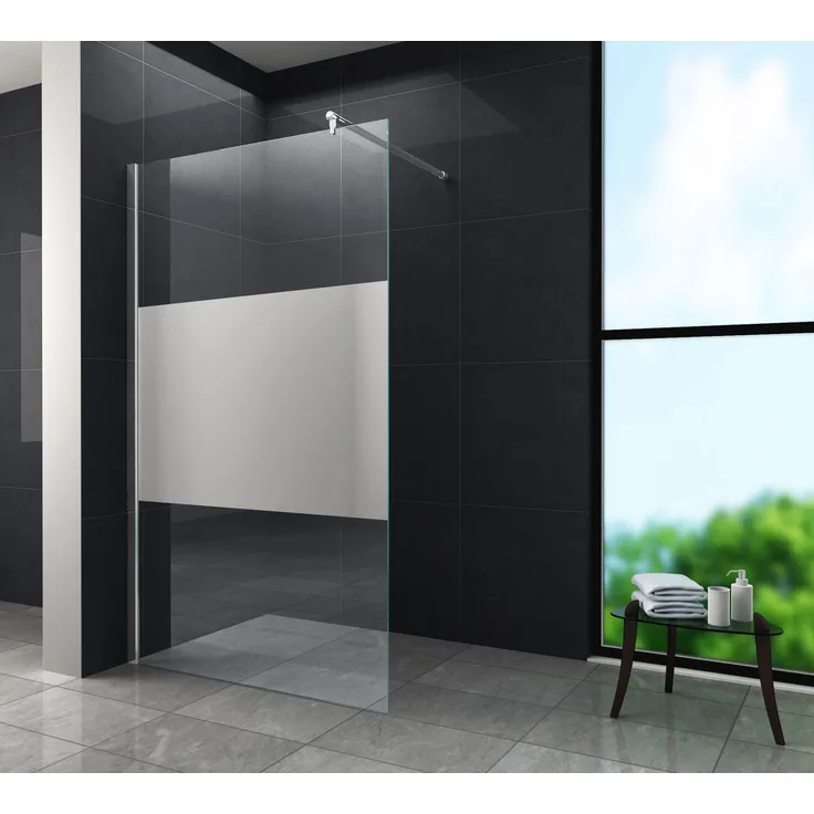 Glasdeals 10 mm Duschwand AQUOS-COVER, Klarglas mit Easy-Clean Beschichtung, 130 x 200 cm