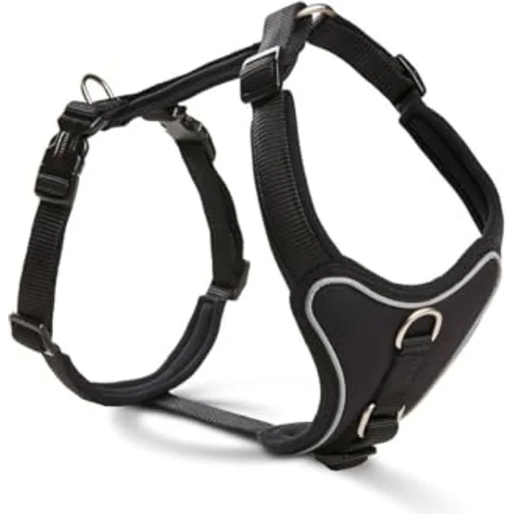 Wolters Hunde-Geschirr Professional Comfort, ergonomisches Geschirr mit reflektierenden Nähten und weicher Neopren-Polsterung, Größe 4 (Bauchumfang 45-50 cm)