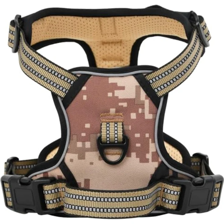vidaXL Hundegeschirr Verstellbar Camouflage XL mit Leine & Halsband - Sicher, bequem und vollständig einstellbar – Bild 1
