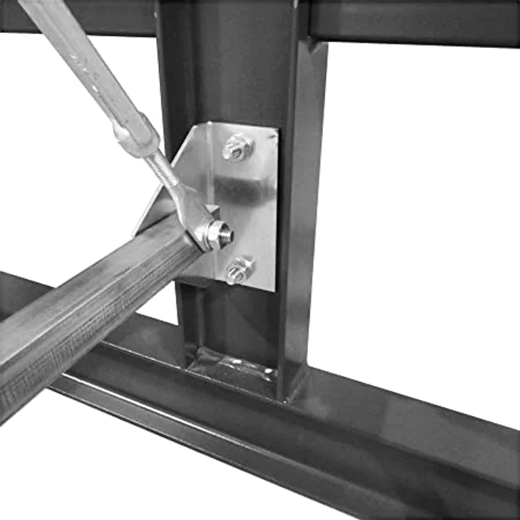 STIER Kragarmregal 6500x2000x500mm, einseitig mit 5 Feldern und 5 Ebenen, Tragkraft 200kg pro Kragarm, stabile Bodenverankerung – Bild 4