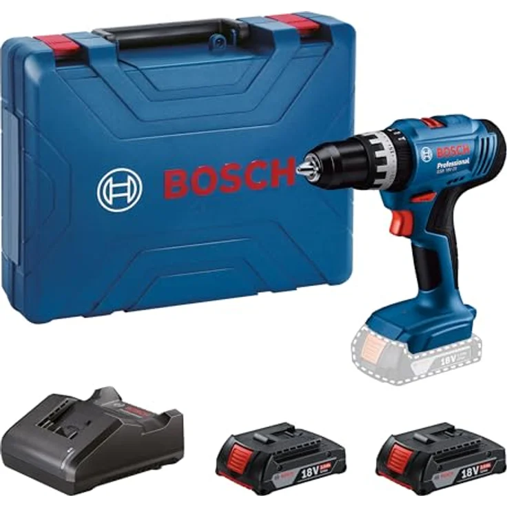 Bosch Professional GSB 18V-25, Akku Schlagbohrschrauber mit 2 x 2.0Ah Akkus und Ladegerät, 18V, kabellos – Bild 1