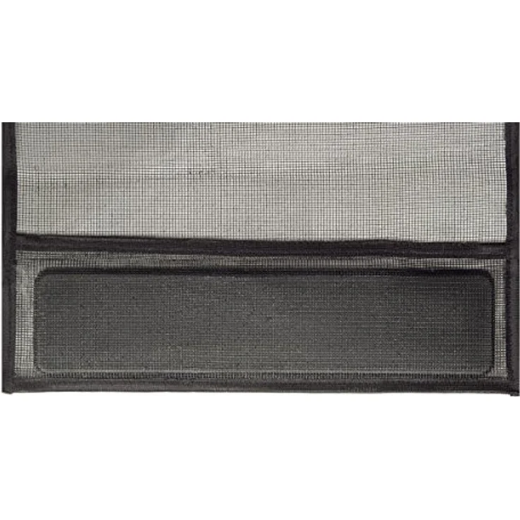 DILUMA Insektenschutz Tür Vorhang 95 x 220 cm in anthrazit - Fliegenvorhang aus Polyester - Lamellen mit eingenähten Gewichten und Selbstklebende PVC Klemmleiste – Bild 5