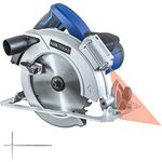 LUX-TOOLS HKS-1600 Handkreissäge mit neigbarem Sägeschuh & Laser-Schnittführung, inkl. Parallelanschlag & Staubsaugeranschluss | 230V 1600W Kreissäge mit einem Sägeblatt-Ø von 185mm x 20mm