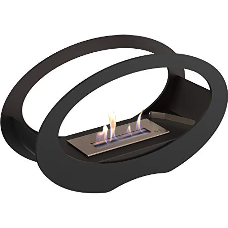 Kratki Echo Ethanol-Kamin, freistehender Echtfeuer-Kamin, Feuerlinie 15 cm, Maße in cm: B50 x H29 x T16,2 cm, Gewicht: 7,8 kg, Brennstoff: Bio-Ethanol für einen ruß- und rauchlosen Feuerzauber