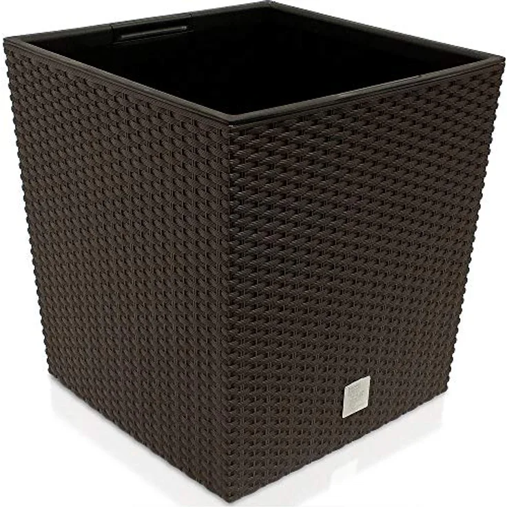 Maceta Rato 32 litros con cubilete para plantar en color chocolate 33 x 33 x 33 cm.