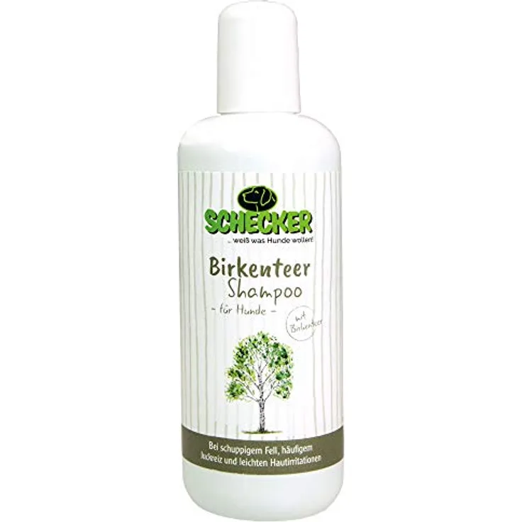 Schecker Birkenteer Shampoo, mildes Tiershampoo gegen Schuppen und Juckreiz, 250 ml