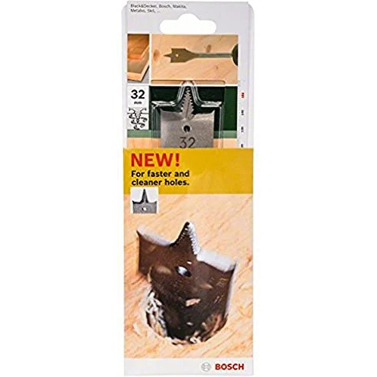 Bosch DIY Flachfräsbohrer Self Cut, Holzbohrer mit 1/4"-Sechskantschaft, Ø 32 mm, selbstzentrierende Gewindespitze – Bild 1