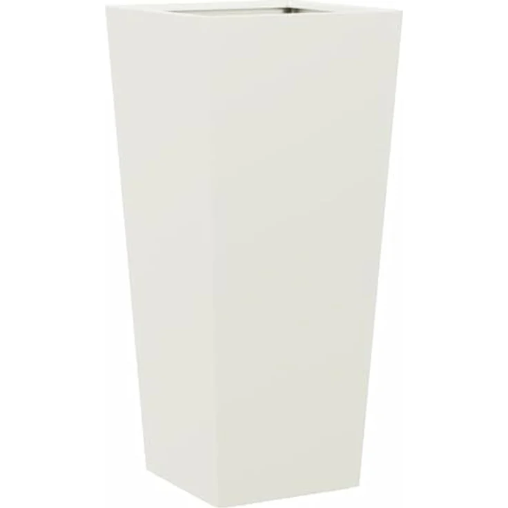 vidaXL Pflanzkübel Weiß 35x35x75 cm Stahl, Robust und geräumig für Garten und Terrasse – Bild 1