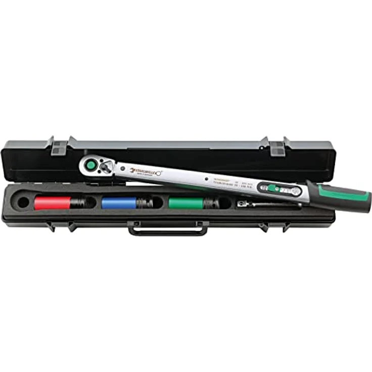 STAHLWILLE Drehmomentschlüssel Set für Radwechsel 721QR/20/3/1 l Drehmomentschlüssel 40-200 N·m l 1/2“ Steckschlüssel 17+19+21 mm, Verlängerung l Made in Germany – Bild 1