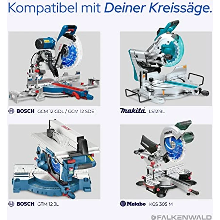 FALKENWALD® Sägeblatt 305x30 für Holz Kappsäge, kompatibel mit Bosch GCM 12 GDL, 28 Hartmetallzähne für schnelle Schnitte, ideal für Hart- und Weichholz – Bild 4