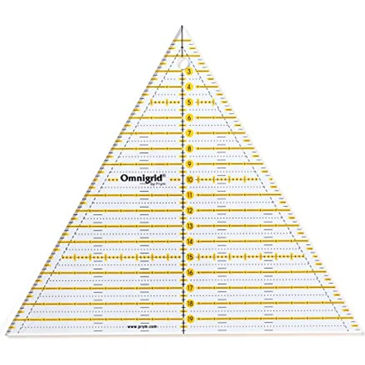Prym 611656 Patchwork Dreieck 60 Grad Multi 20 cm Omnigrid Lineal, Kunststoff, transparent – Bild 2