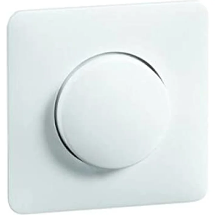 Peha 00150313 Standard Zentralplatte mit Knopf für Dreh-Dimmer und Potentiometer, reinweiß