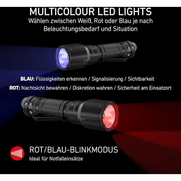 Ledlenser TT3R Taschenlampe, 1900 Lumen, IP68, USB-C, 50 h Leuchtdauer, inkl. Gürteltasche und Handschlaufe – Bild 3
