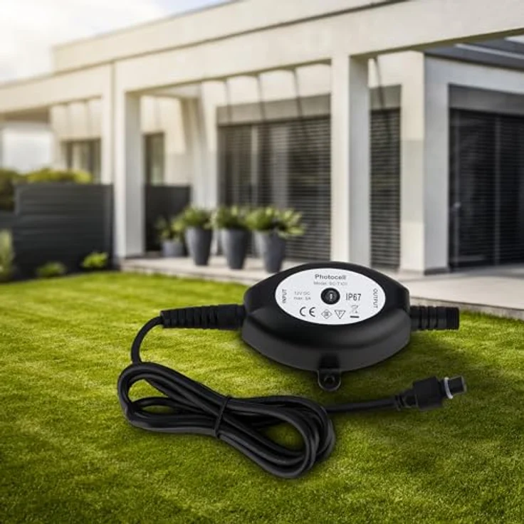 Briloner Leuchten Dämmerungsschalter CONNECT TO SHINE Zubehör - Automatischer Dämmerungssensor für das 12V Gartensystem, weiß – Bild 2
