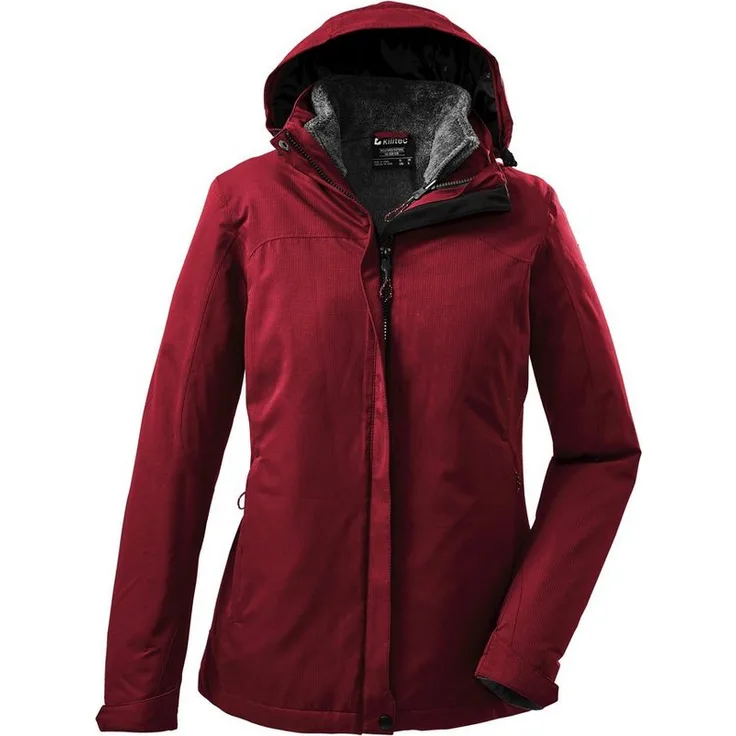Killtec Doppeljacke KOW 168 WMN JCKT, wasser- und winddicht, atmungsaktiv, abnehmbare Fleecejacke, Damen, schwarz