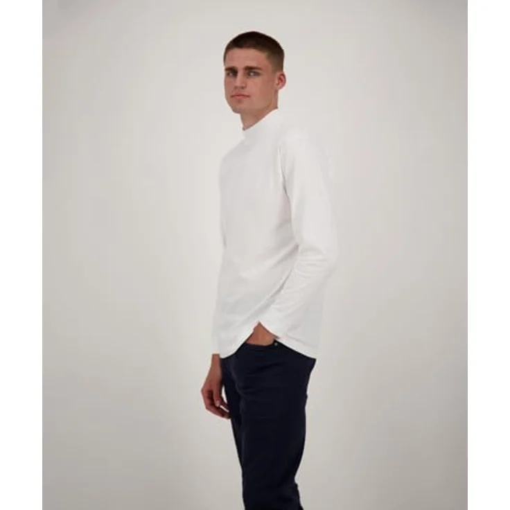 Ragman Herren Longsleeve Shirt, Casual aus hochwertiger Baumwolle, regular Fit, Stehkragen, Weiß, (XL) – Bild 5