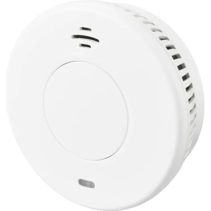 Sygonix Funk-Rauchwarnmelder inkl. 10 Jahres-Batterie, vernetzbar batteriebetrieben (Ø x H) 105 mm x 36 mm, weiß