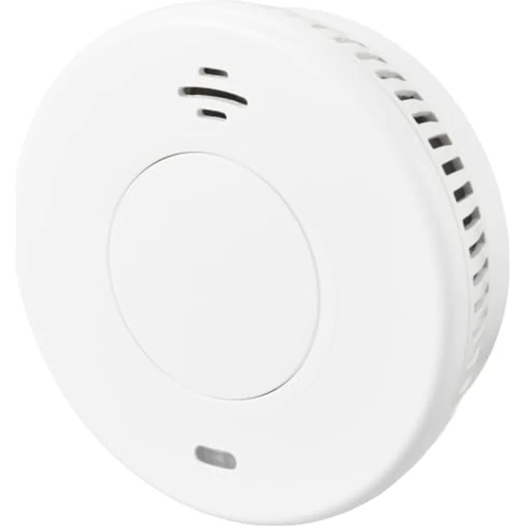 Sygonix Funk-Rauchwarnmelder inkl. 10 Jahres-Batterie, vernetzbar batteriebetrieben (Ø x H) 105 mm x 36 mm, weiß – Bild 1