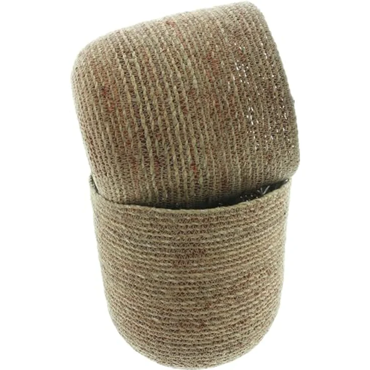 Dekoleidenschaft 2X Pflanzkorb Terra aus Seegras, braun, Blumentopf, Pflanzkübel - 2er Set, für Innen- und Außenbereich, Handarbeit – Bild 3