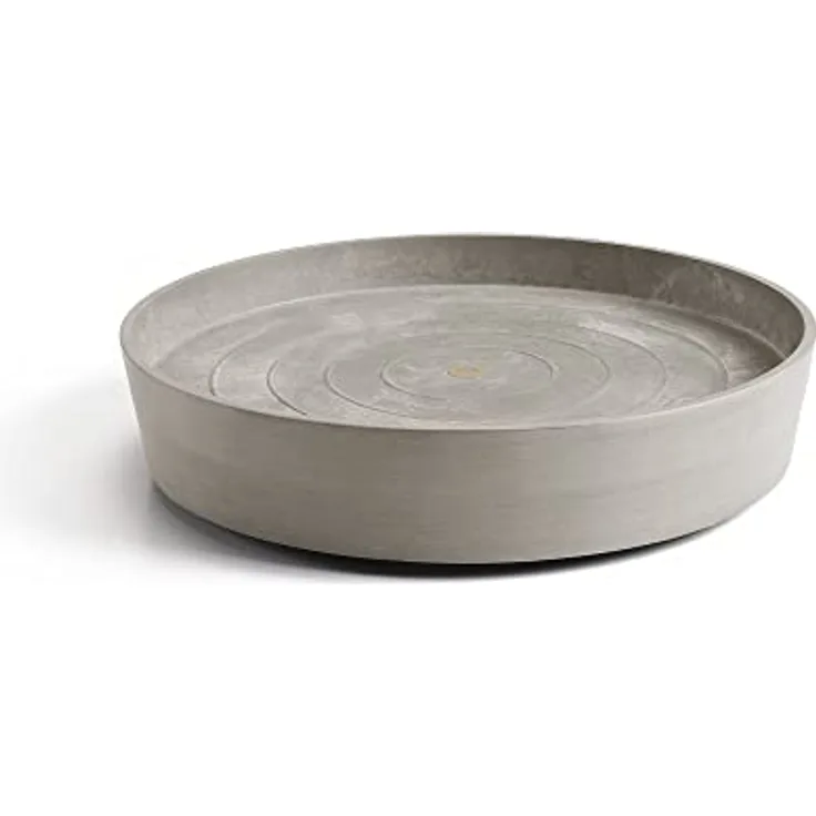 ECOPOTS Blumentopfuntersetzer SAUCER WHEELS Taupe, 41,5x41,5x9 cm - mit Rollen für einfaches Platzieren und Gießen