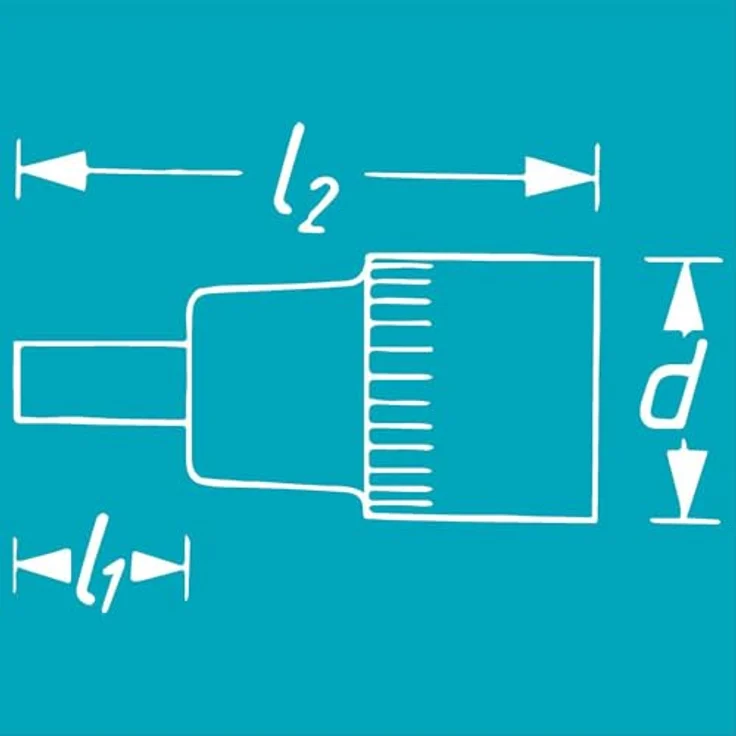 HAZET Bit- und Steckschlüsselset 8501-2.5, Innen-Sechskant-Schraubendreher-Einsatz 6.3 mm (1/4″), Länge 28 mm – Bild 4