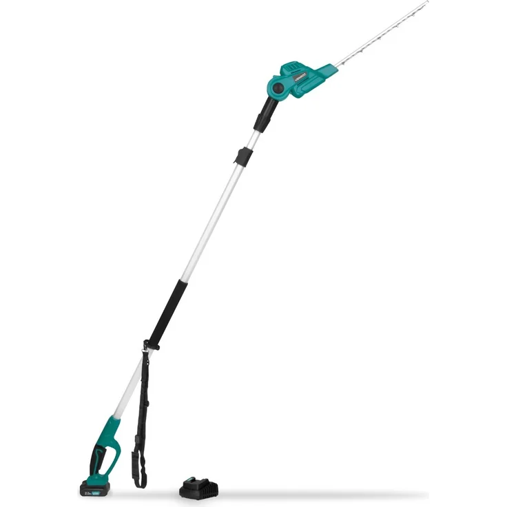 VONROC Teleskop Heckenschere Akku, 20V mit 40 cm Klinge, neigbarem Kopf und Teleskopstiel bis 260 cm
