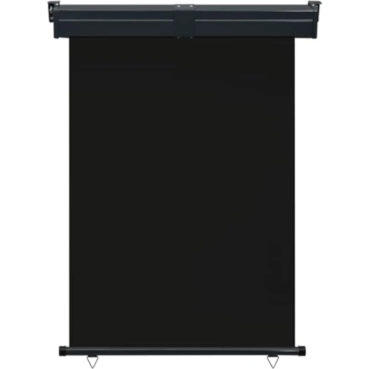 vidaXL Balkon-Seitenmarkise 120 × 250 cm Schwarz, UV-beständig und wasserbeständig, mit automatischem Einrollen – Bild 5