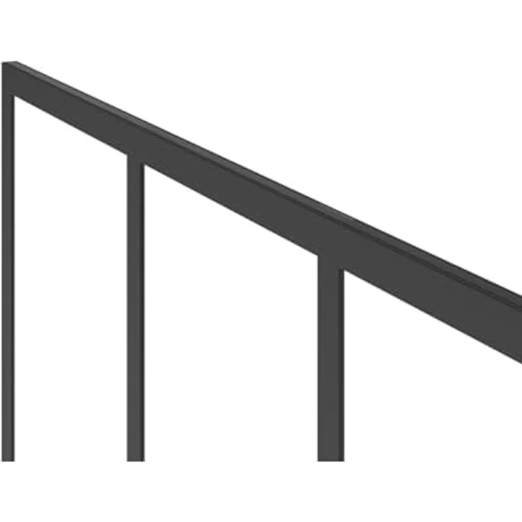 Vente-unique URBANIK, Schwarze matte Duschwand im industriellen Stil, 140 x 200 cm – Bild 3
