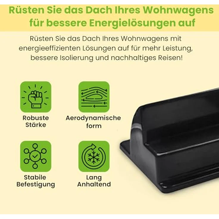 Offgridtec Spoiler Solar Dachhalterung Set von 2, Heavy Duty ABS PV Halterung für Solarmodule, wetterfest & langlebig, schwarz – Bild 5