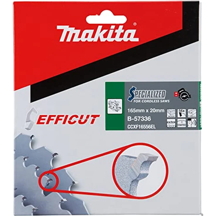 Makita B-57336 SPECIALIZED Sägeb.165x20x56Z, 1 V, Silber, 165 x 20 mm – Bild 4