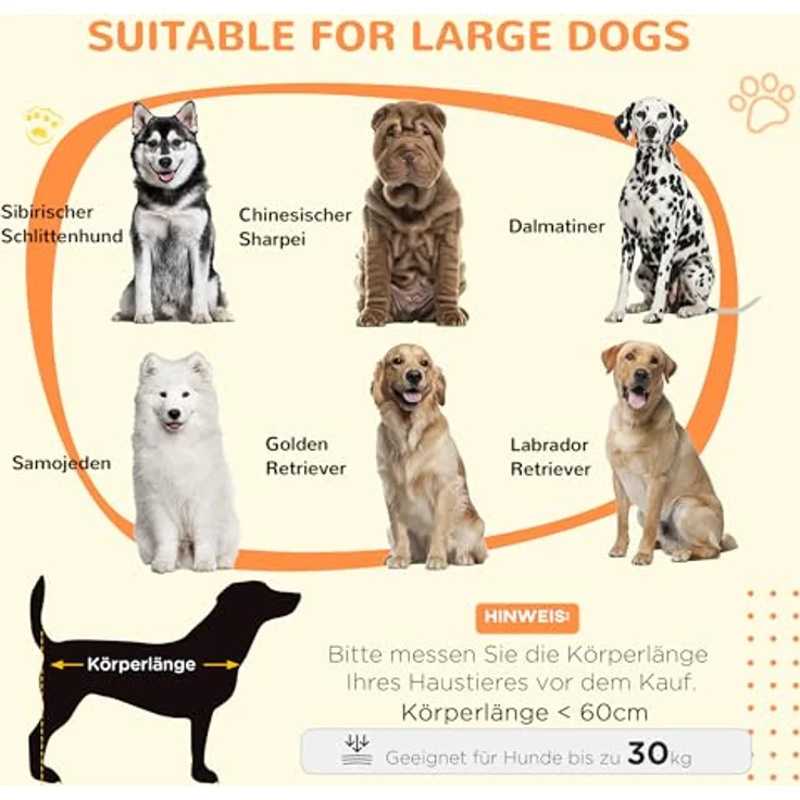 PawHut Hundekäfig Hundebox mit Schiebetür, Hundehütte Indoor mit Holzoptik, Verriegelung, Hundehaus für große Hunde bis 30 kg, Walnuss – Bild 3