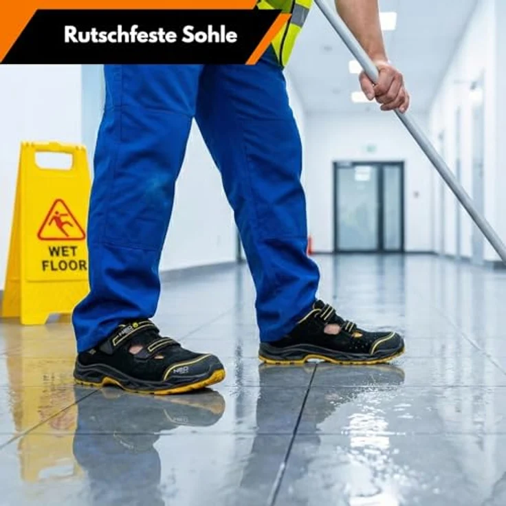 NEO TOOLS Sicherheitssandalen S1 ESD, Kompositkappe, Schutzklasse S1 FO SR, Größe 44 – Bild 2